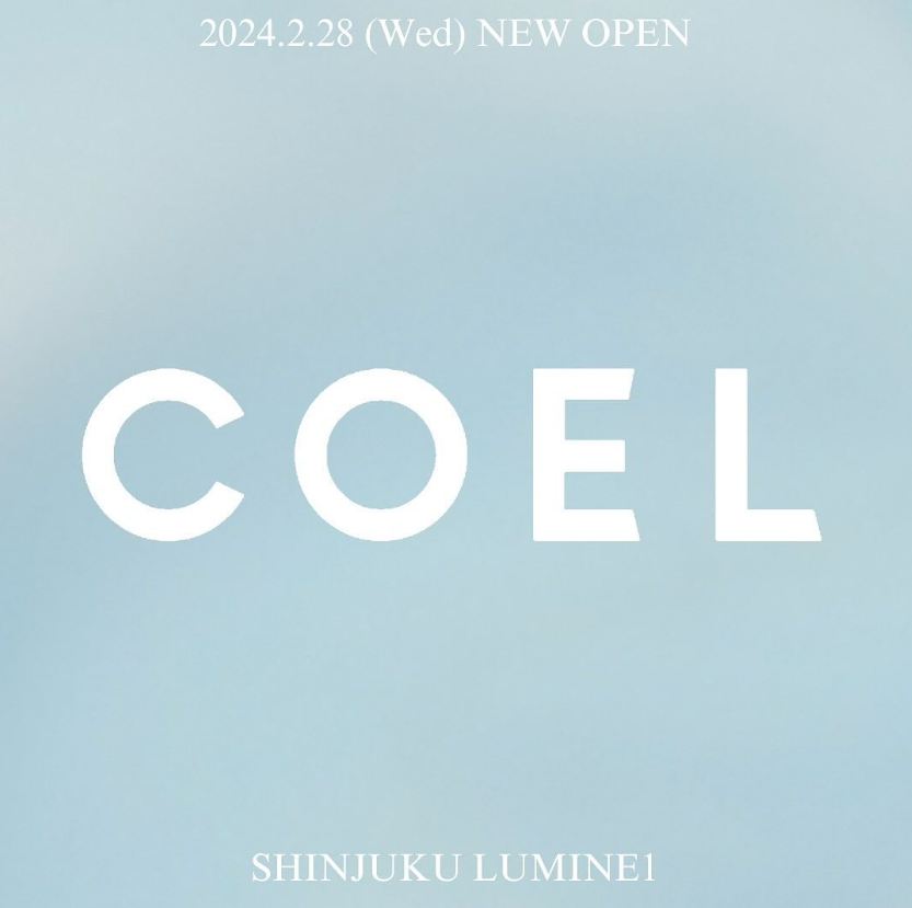 【COEL】阪急うめだ本店 POP-UP STORE開催のお知らせ